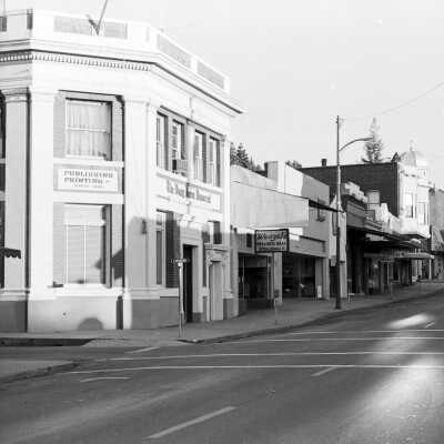 S. Washington St., west side, looking north from Linoberg