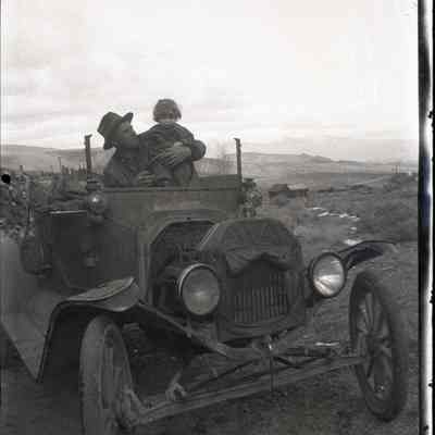 Man and Child with Ford pickup