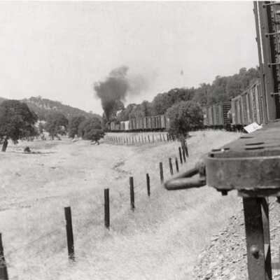 Sierra Railroad Train - Between Cooperstown and Hetch Hetchy Junction