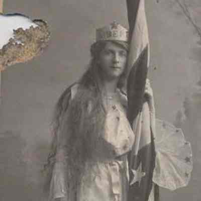 Woman dressed as Liberty