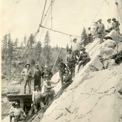 Men working on Relief Dam