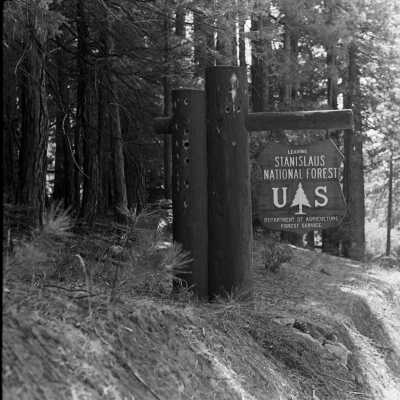 Stanislaus National Forest entrance sign