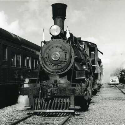 Sierra Railroad Engine #28 - at Jamestown Station - before the fire of 1978
