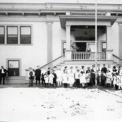 Curtis Creek School first addition ca. 1900