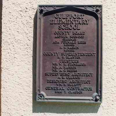 Gulfport Elementary School Plaque