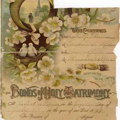 Thomes-Webb Marriage Certificate