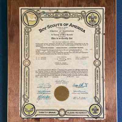 Boy Scouts of America Charter of Institution