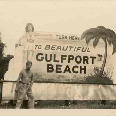 Beautiful Gulfport Beach Sign