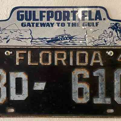 With license plate