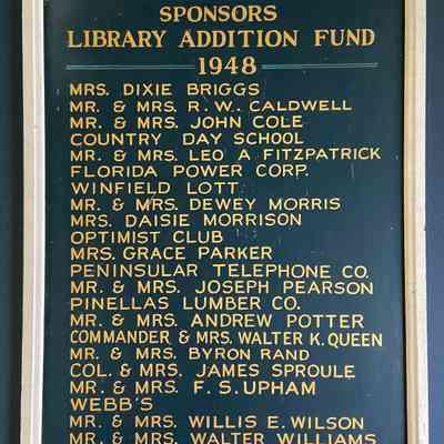 Library Addition Fund Sign