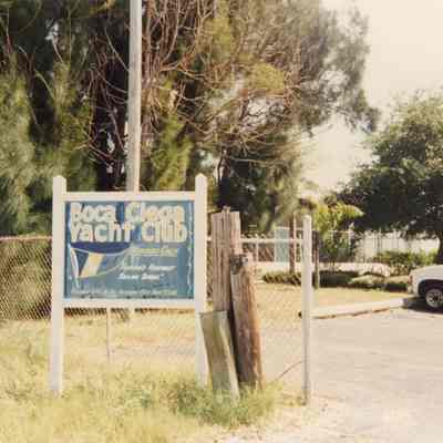 Boca Ciega Yacht Club Sign