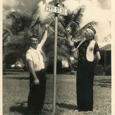 Gulfport Lions Club Street Sign