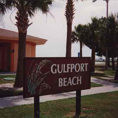 Gulfport Beach, sign