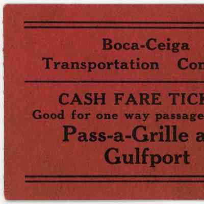 Boca Ciega Transportation Company Ticket, No. 233