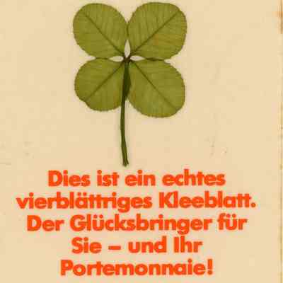 Four-Leaf Clover Card Calendar