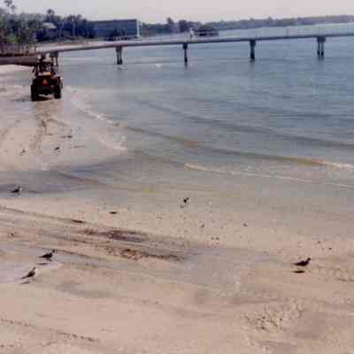 Gulfport Beach, skid steer