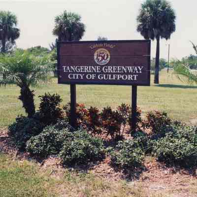 Tangerine Greenway Sign