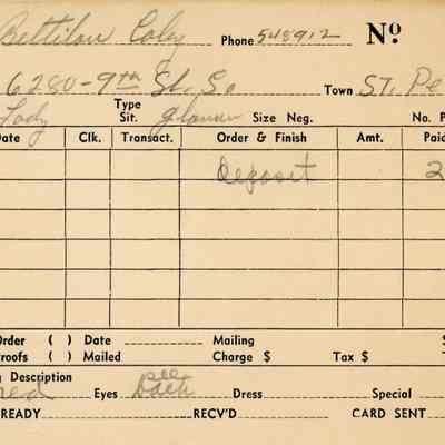 Photography Studio Order Form