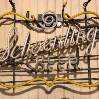Schoenling Beer Neon Skeleton Point-of-Purchase POP Sign