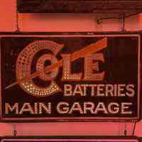 Cole Batteries Lightbulb Punch-out Sign