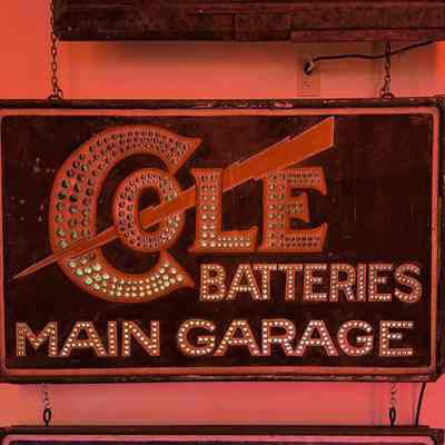 Cole Batteries Lightbulb Punch-out Sign