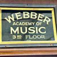 Webber Academy of Music Gold Leaf Sign