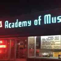 Palomba Academy of Music Porcelain and Neon Sign