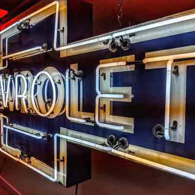 Chevrolet Bowtie Porcelain Enamel & Neon Sign