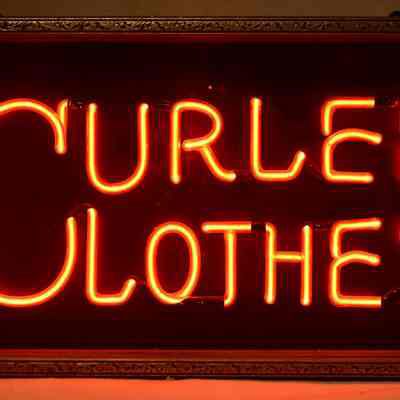 Curlee Clothes Neon POP Sign