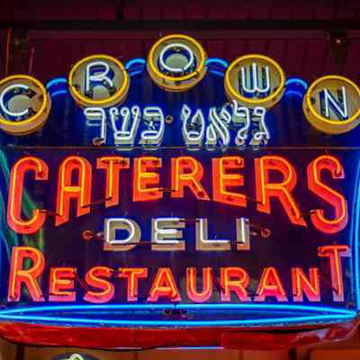 Crown Deli Porcelain & Neon Sign