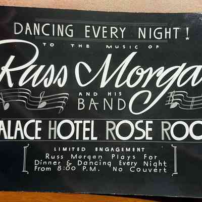 Russ Morgan Show Card Photograph