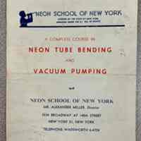 Neon School of New York - Neon Tube Bending Booklet