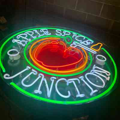 Apple Spice Junction Neon Sign