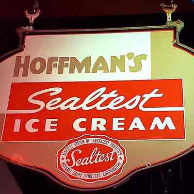 Hoffman's Sealtest Ice Cream Porcelain Enamel Sign