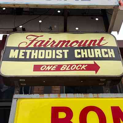 Fairmount Methodist Church Plastic Sign