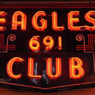 Eagles Club 691 Porcelain Enamel & Neon Sign
