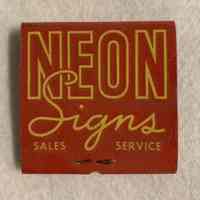          Wonderlite Neon Products Matchbook picture number 1
   