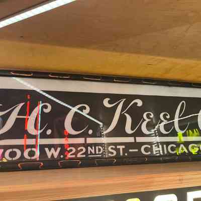 H.C. Keel Stencil Sign