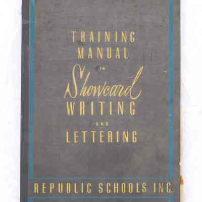 Training Manual in Showcards and Lettering