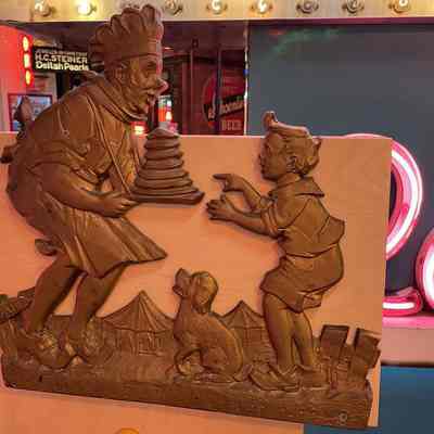 Howard Johnson's Carved Wood Display Sign