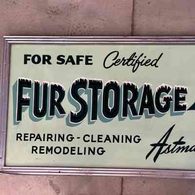 Fur Storage Double-Faced Painted Sign