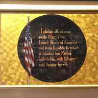 Pledge of Allegiance Gilded Glass Sign