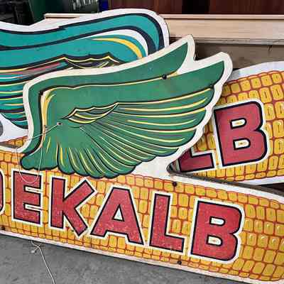 Dekalb Flying Corn Wood Sign