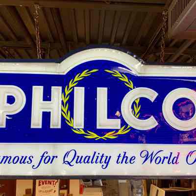 Philco Internally Illuminated Plastic Sign