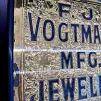          F.J. Vogtmann Jeweler Gilded Glass Sign picture number 2
   