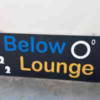 Below 0 Lounge Metal Sign