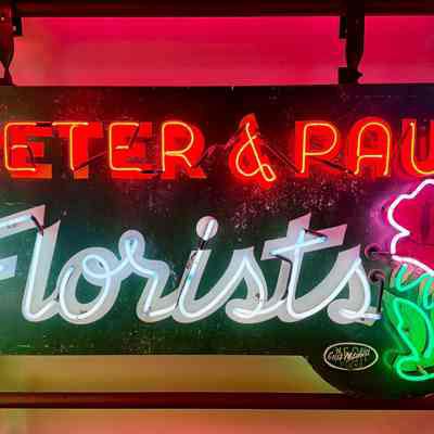 Peter & Paul Florists Neon Sign