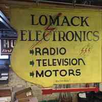 Lomack Electronics Painted Wooden Sign