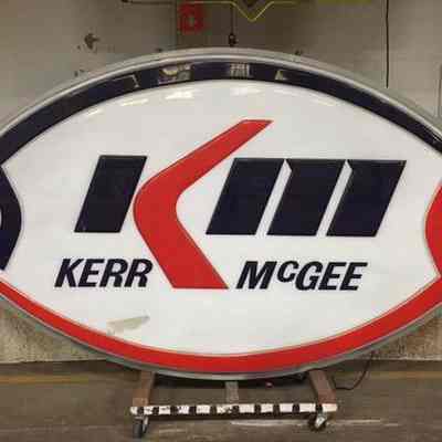 Kerr McGee Internally Illuminated Plastic Sign