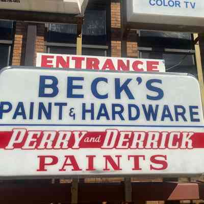 Beck's Hardware Illuminated Plastic Sign
